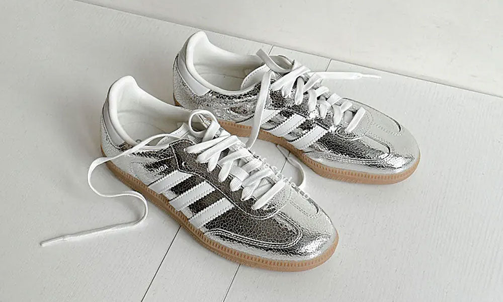 Samba OG "Silver Metallic Cracked Leather"