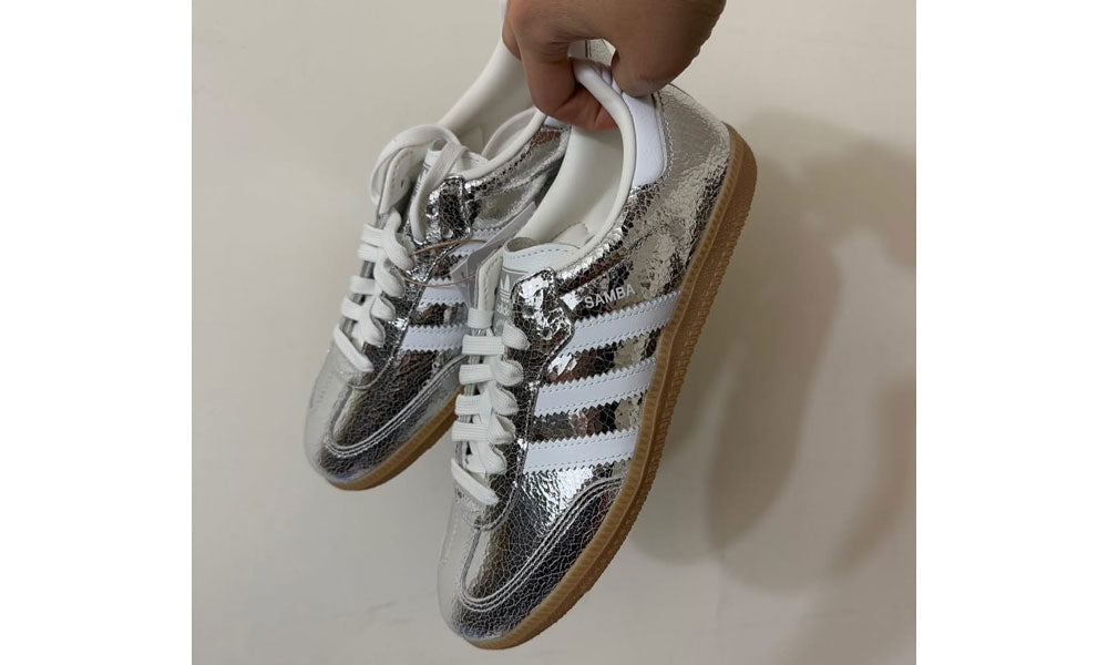 Samba OG "Silver Metallic Cracked Leather"