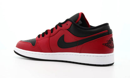 Air Jordan 1 Low "Reverse Bred Pebbled Swoosh"