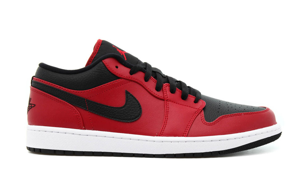 Air Jordan 1 Low "Reverse Bred Pebbled Swoosh"