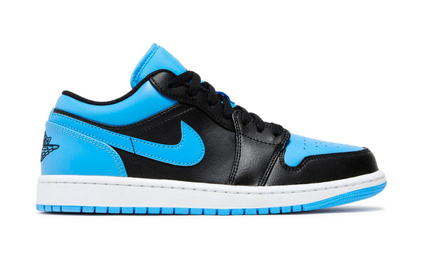 low top jordan 1 black and blue