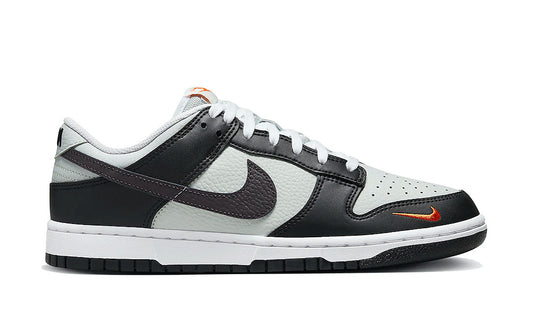 Dunk Low "Grey Black Orange Mini Swoosh"