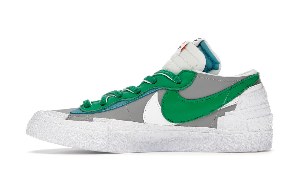 Blazer Low x sacai "Medium Grey Classic Green"