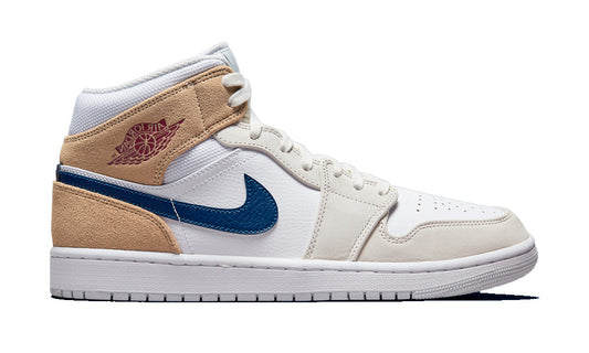 Air Jordan 1 Mid "Tan Suede Navy"